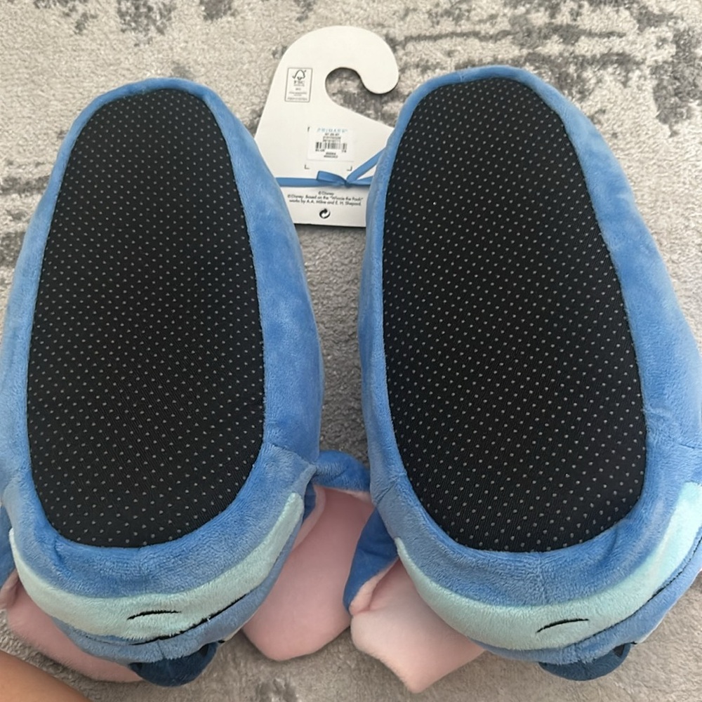 Disney at primark stitch slip on plush bed time slippers - Picture 4 of 8